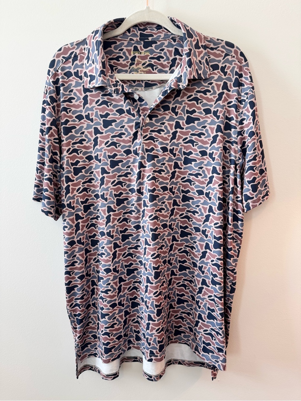 Meripex Apparel River Camo Men's Polo Shirt Size Large